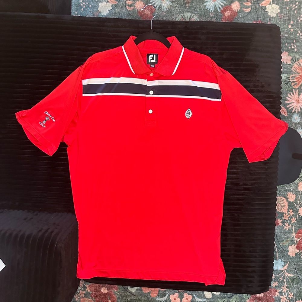 Men's FootJoy Red Polo Shirt